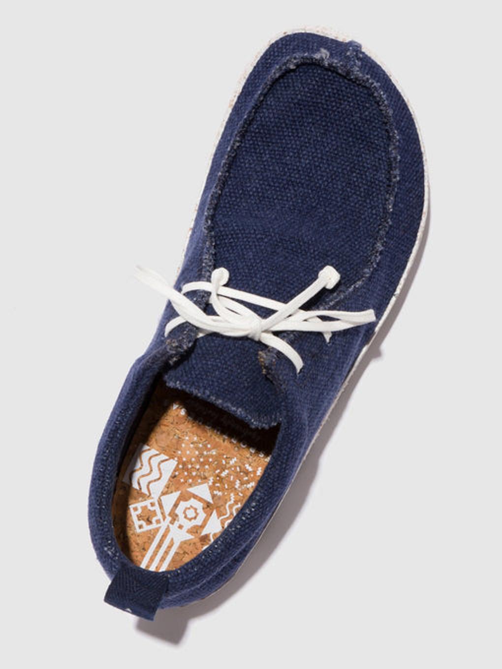 Asportuguesas Chat Trainers Navy Recycled Linen - Naisten Lace-up Trainers ASPP018905FI Laivastonsininen